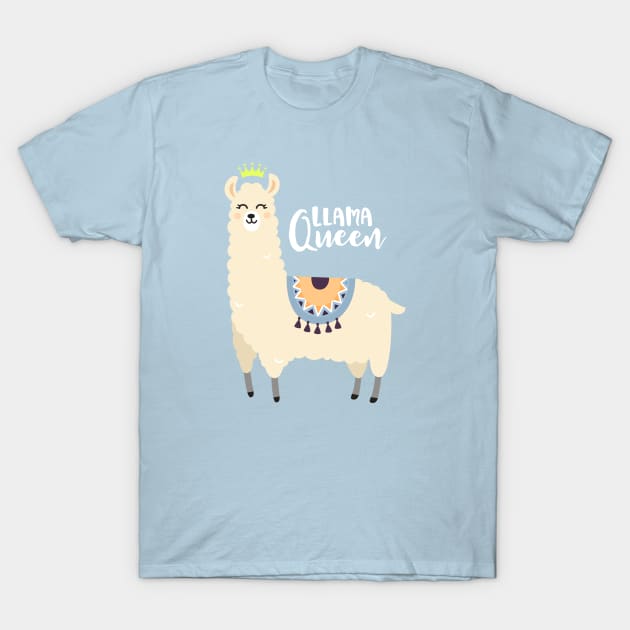 Drama Llama Queen T-Shirt by machmigo